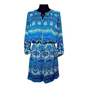 Rose & Olive Blue Patterned Maxi Dress